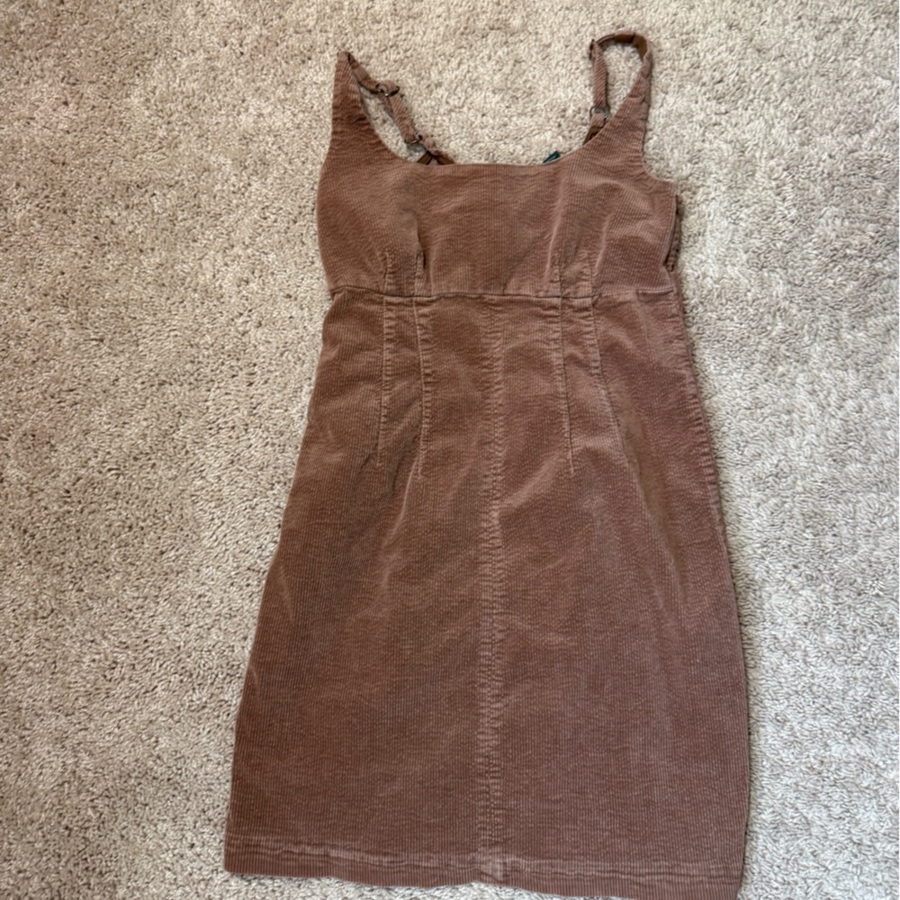 Wild Fable Brown Ribbed Sheath Mini Dress